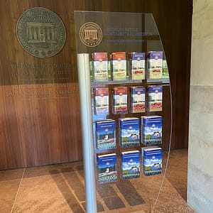 Display voor in een museum